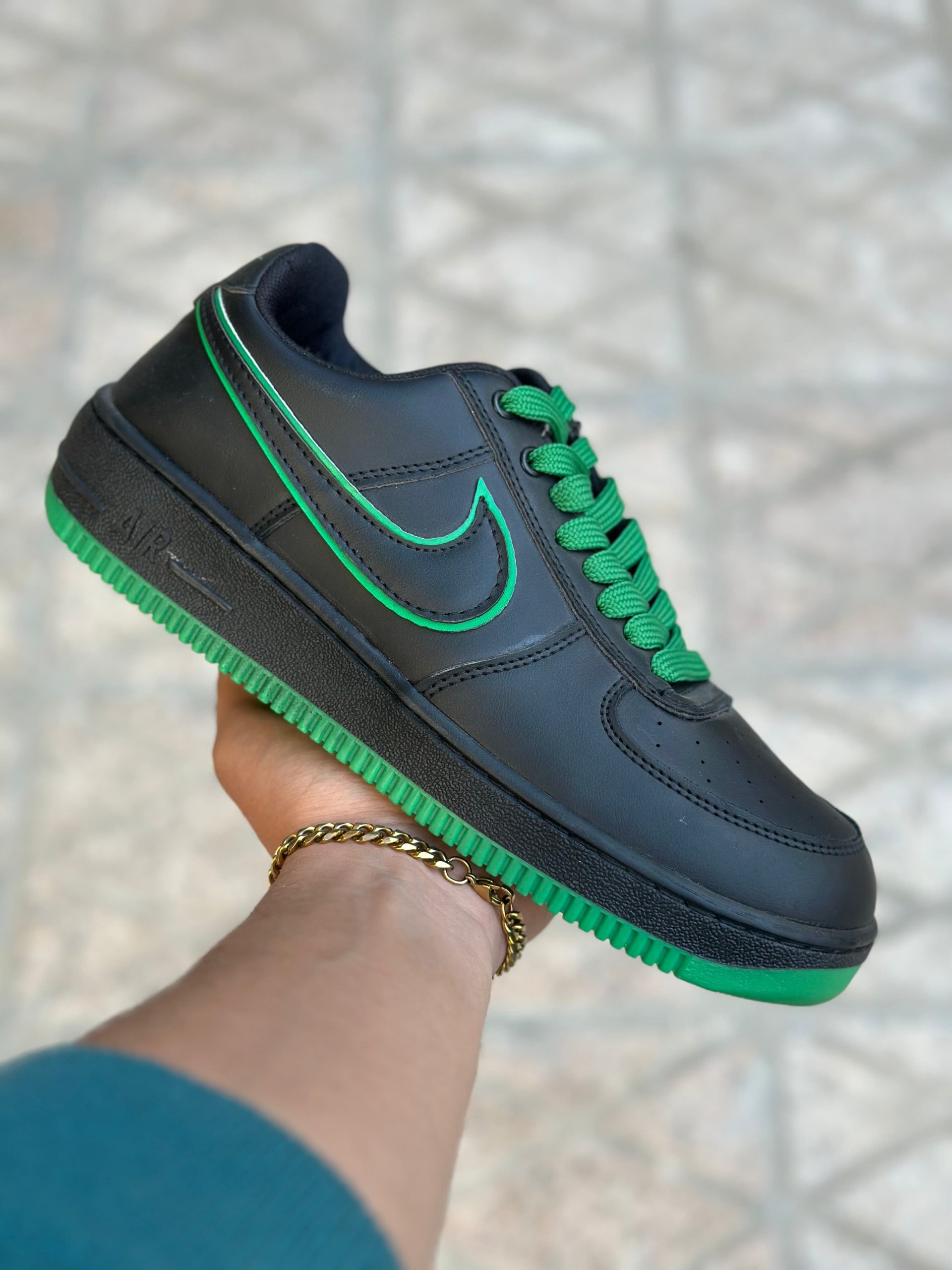 nike air force 1 supreme max air dark army green spark